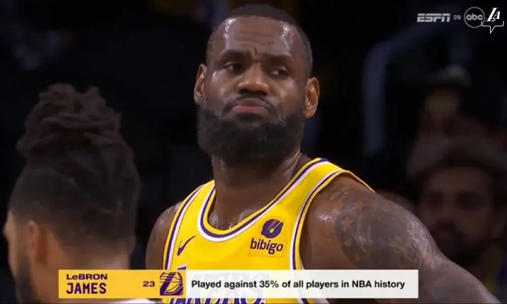 LeBron James is surprised to have played against 35% of NBA players.